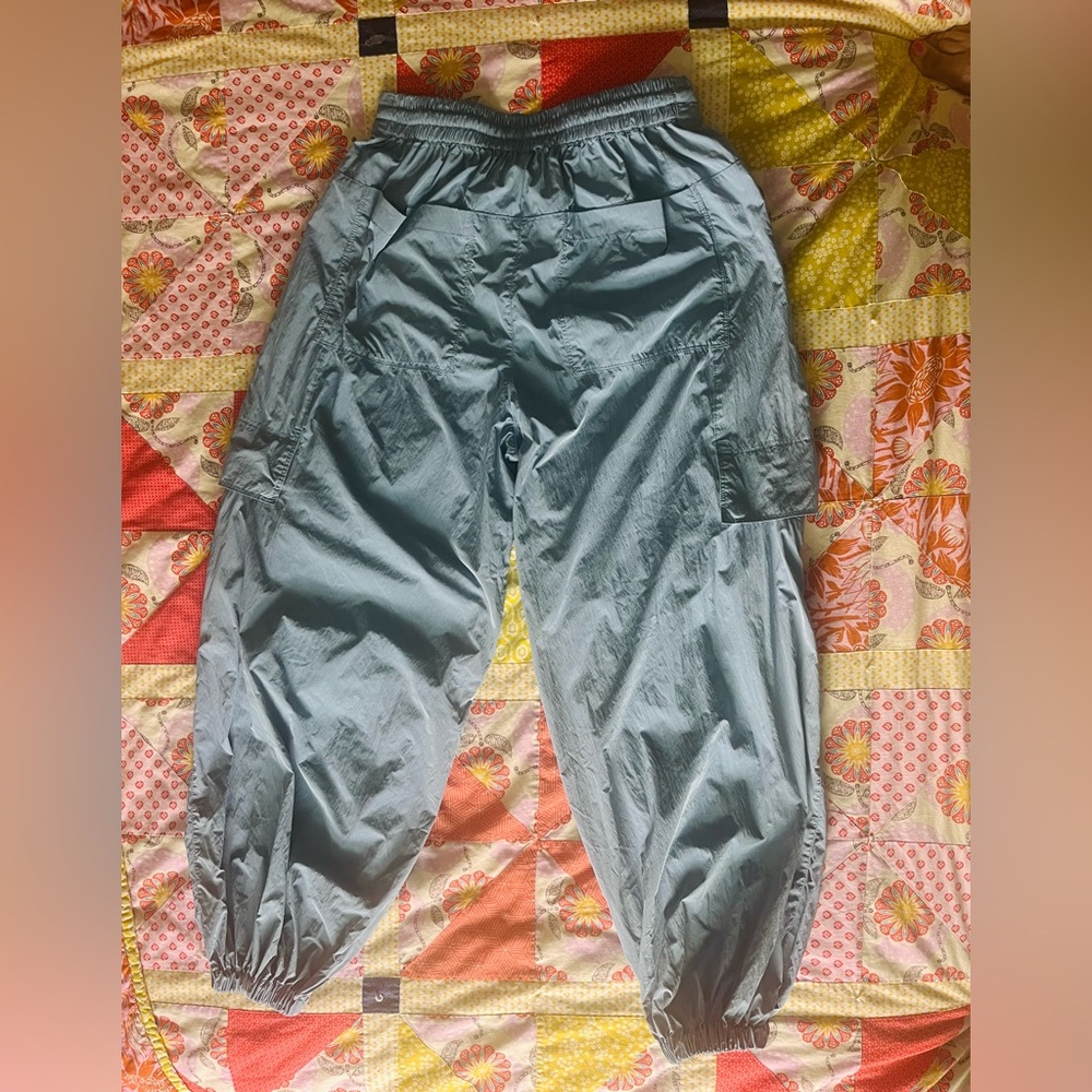 Free People Light Blue Drawstring Cargo Joggers